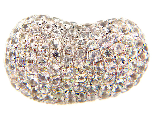 WHITE SAPPHIRE PENDANT, SILVER (H)