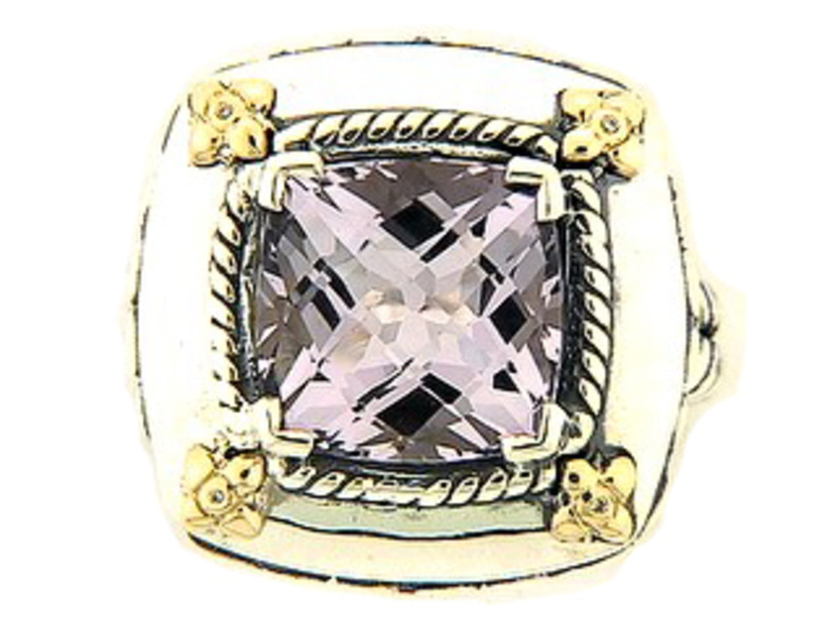 PINK AMETHYST & DIAMOND RING