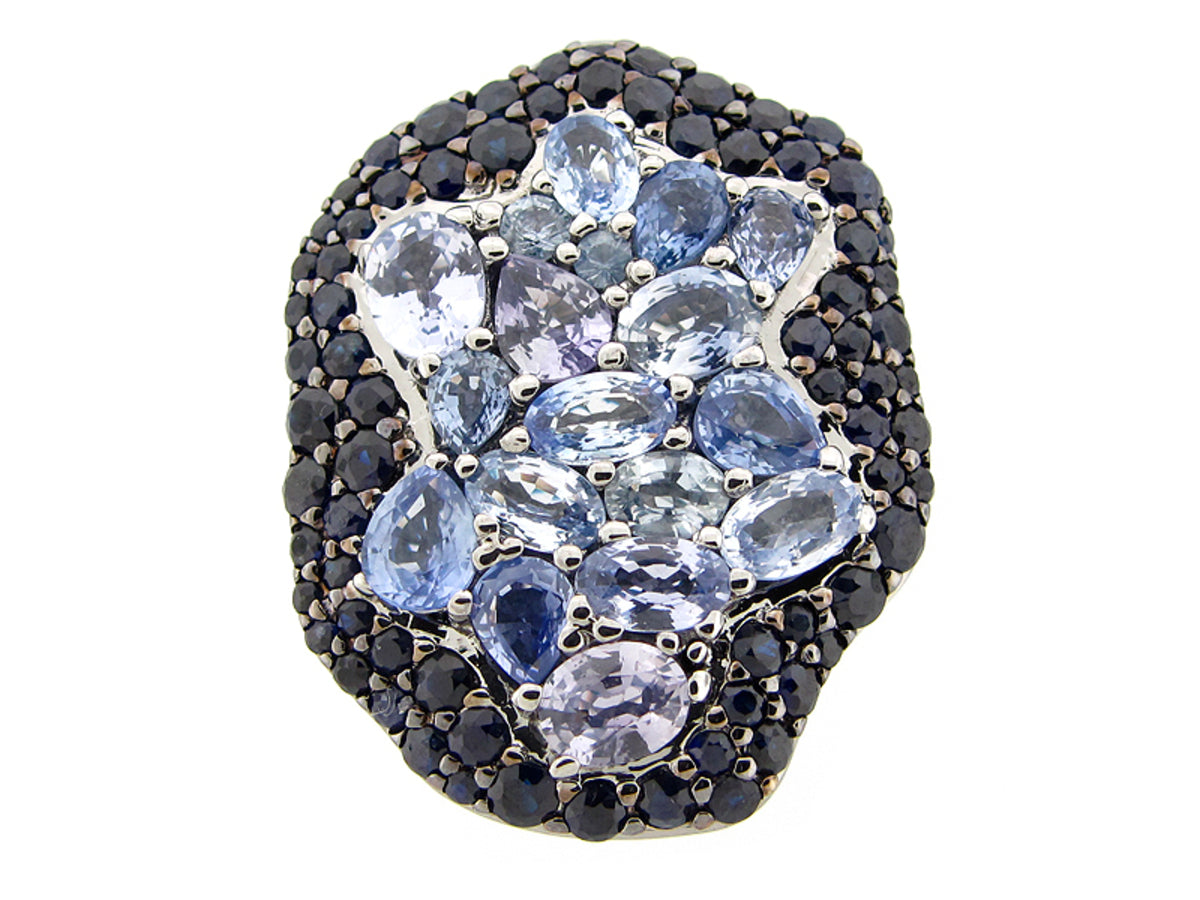 SAPPHIRE RING, SILVER (H)