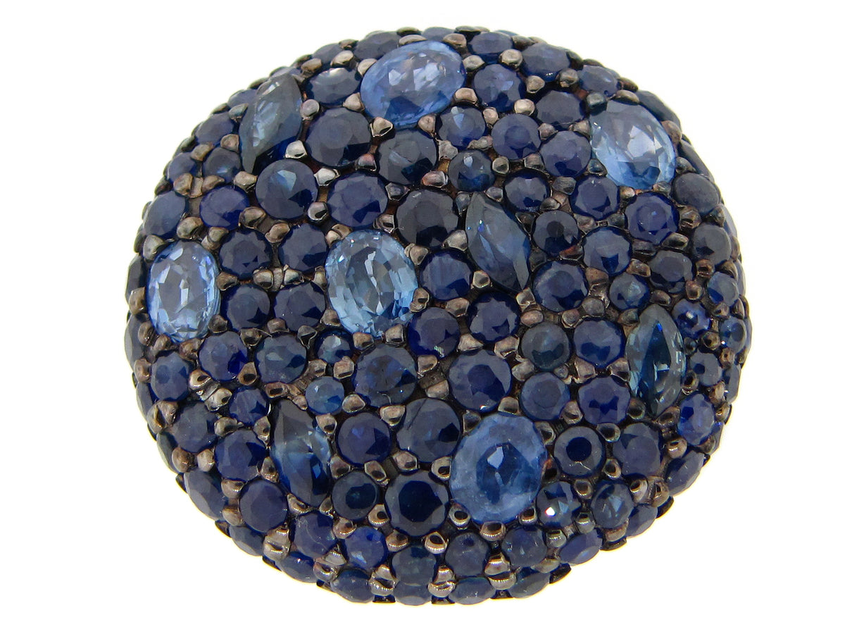 SAPPHIRE RING, SILVER (H)