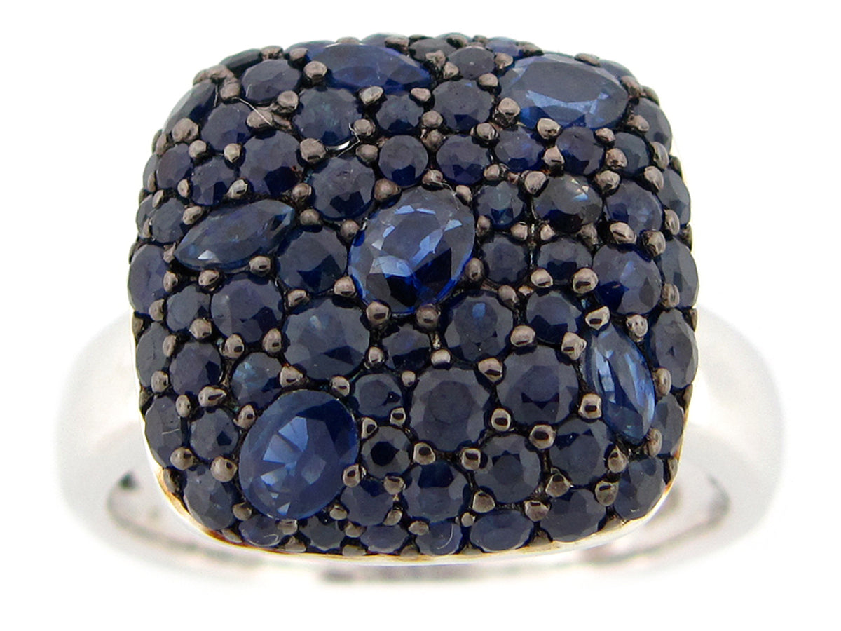 SAPPHIRE RING, SILVER (H)