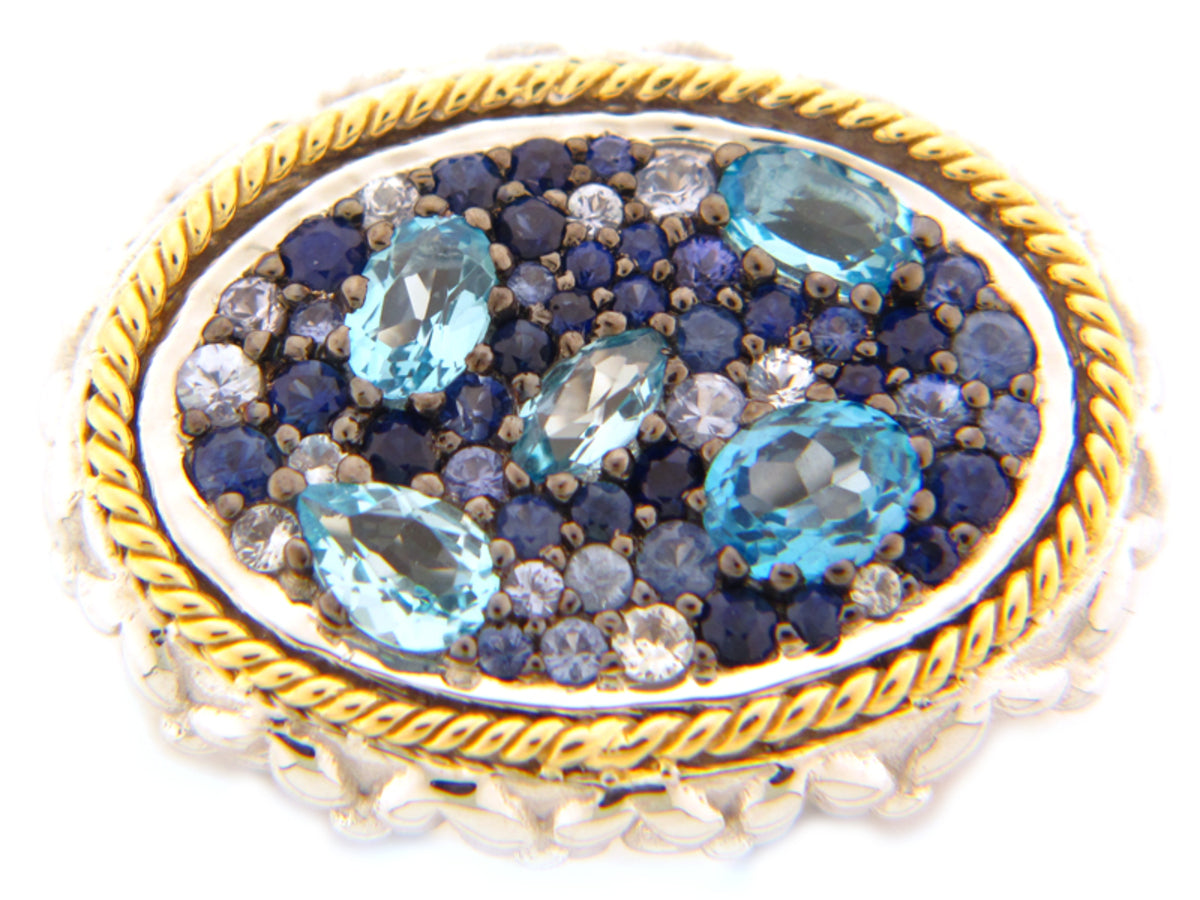 SAPPHIRE/BLUE TOPAZ RING