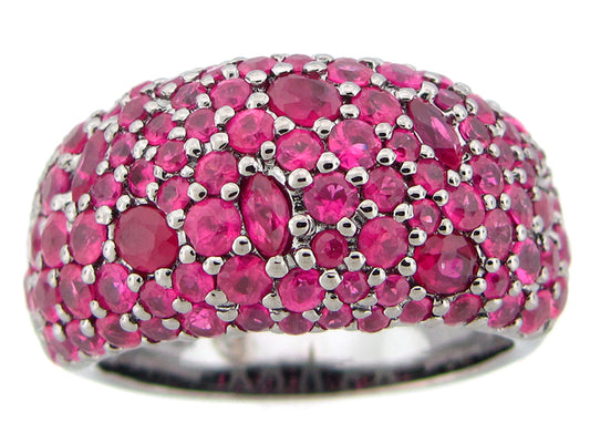 RUBY RING, BLACK FINISH, SILVER (H)