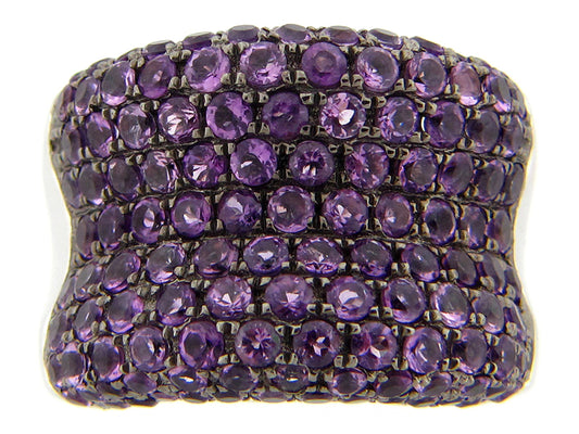 AMETHYST RING, SILVER (H)