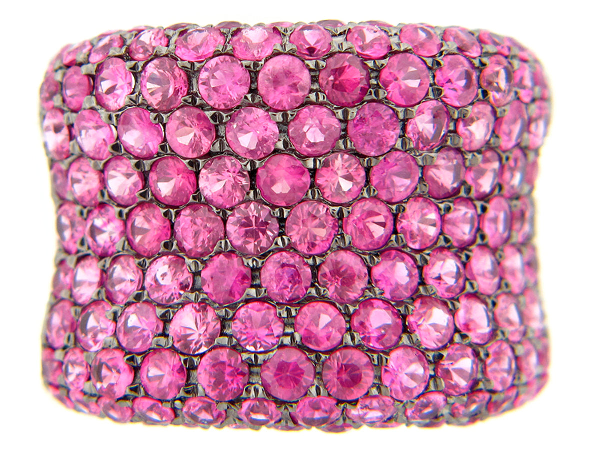 PINK SAPPHIRE RING, SILVER (H)