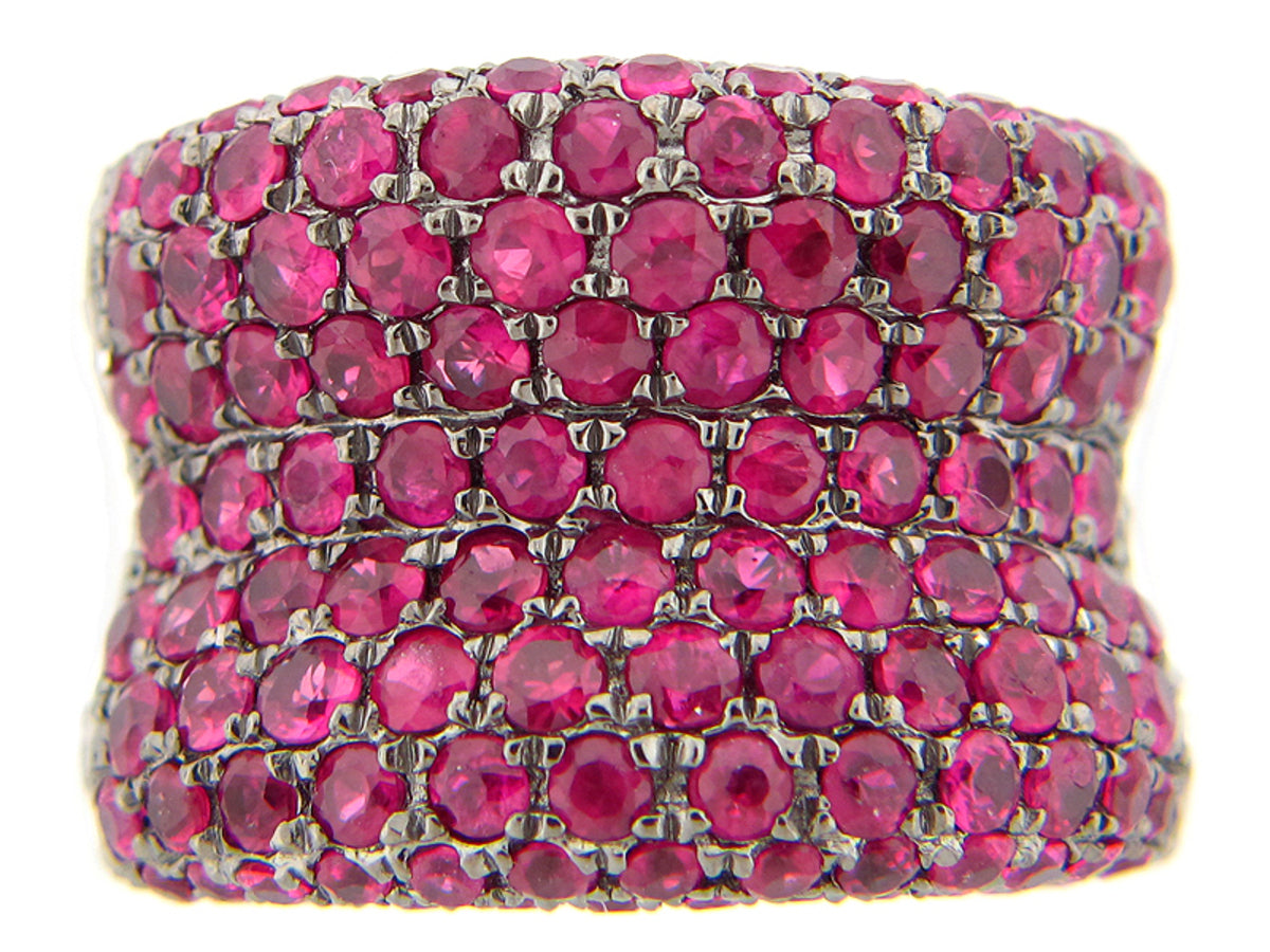 RUBY RING, SILVER (H)