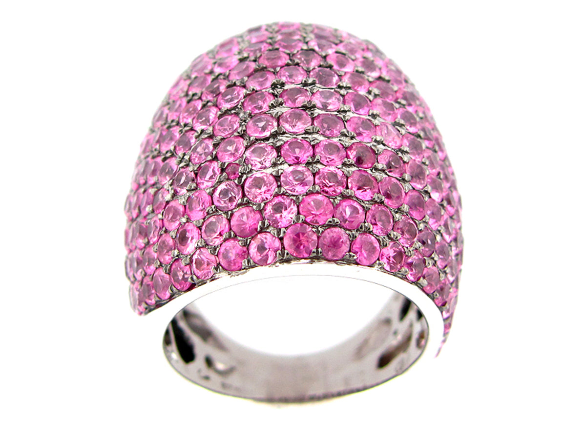 PINK SAPPHIRE RING, SILVER (H)
