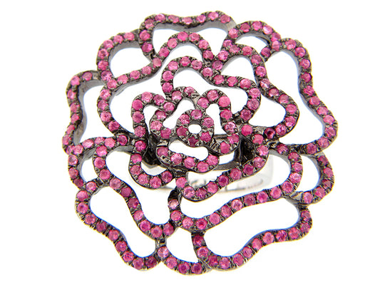 PINK SAPPHIRE RING, SILVER (E)