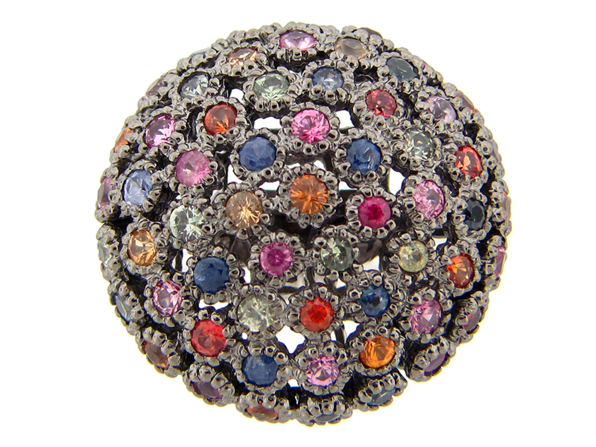 RAINBOW SAPPHIRE RING, SILVER (H/U)