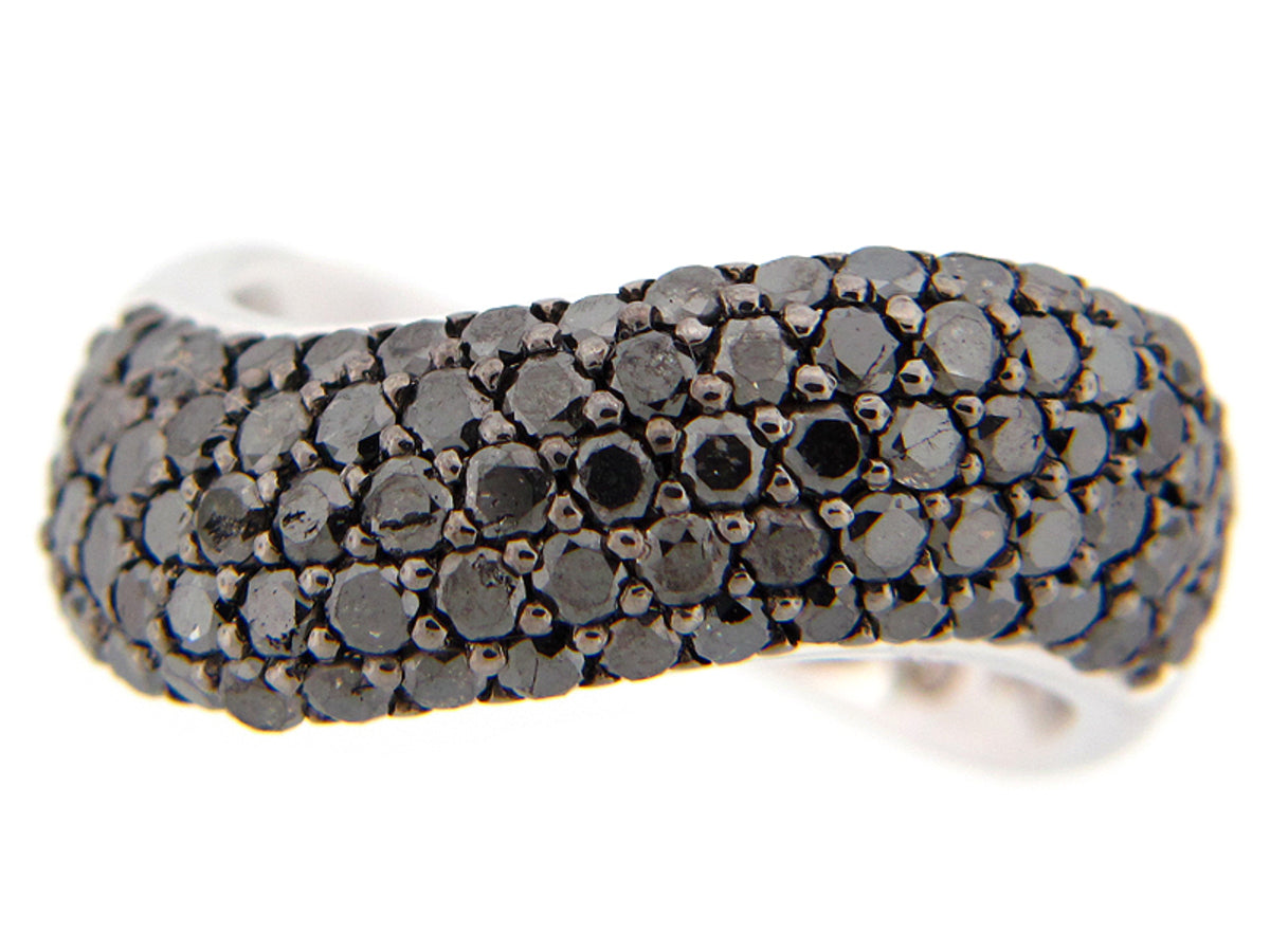 BLACK DIAMOND RING, SILVER (R)