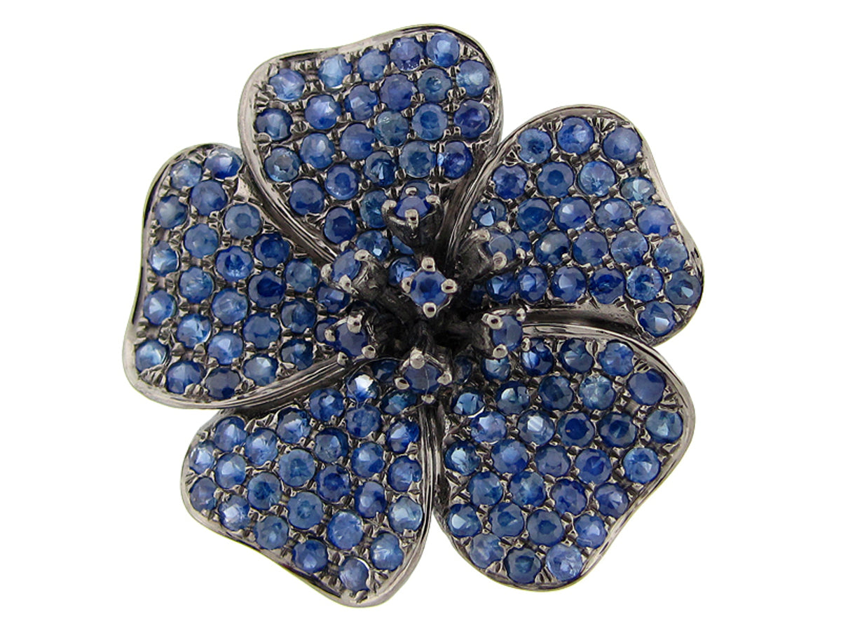 SAPPHIRE RING, SILVER (H)