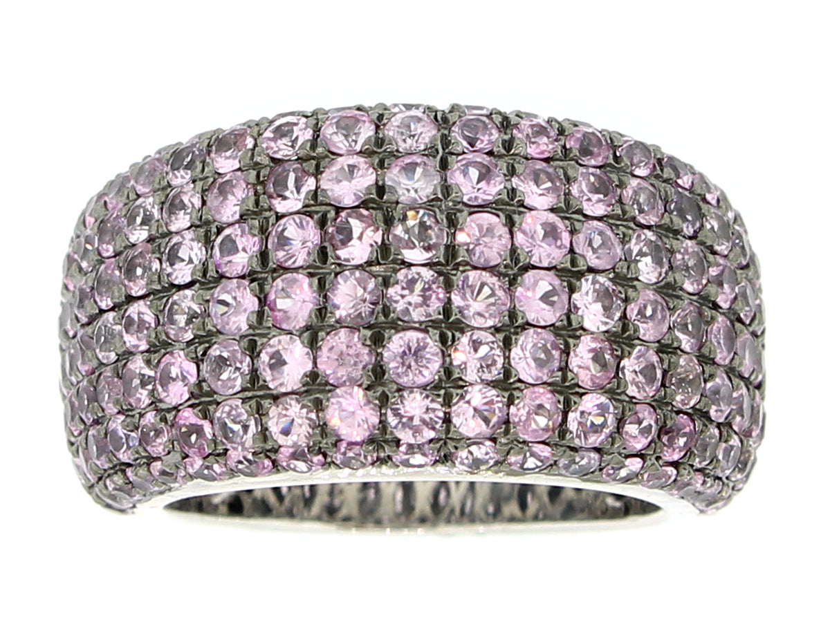 PINK SAPPHIRE RING, SILVER (H)