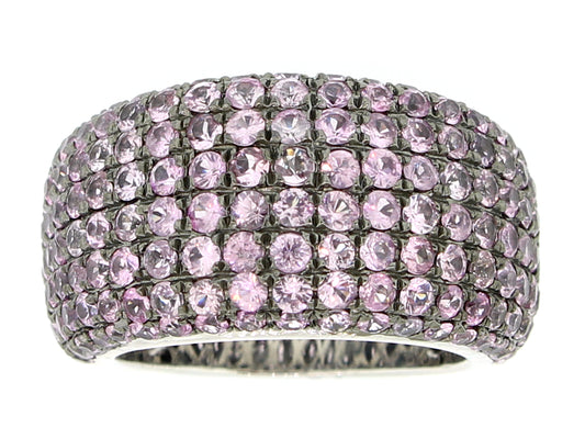 PINK SAPPHIRE RING, SILVER (H)