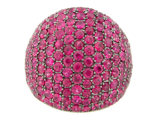 RUBY RING, BLACK FINISH, SILVER (H)