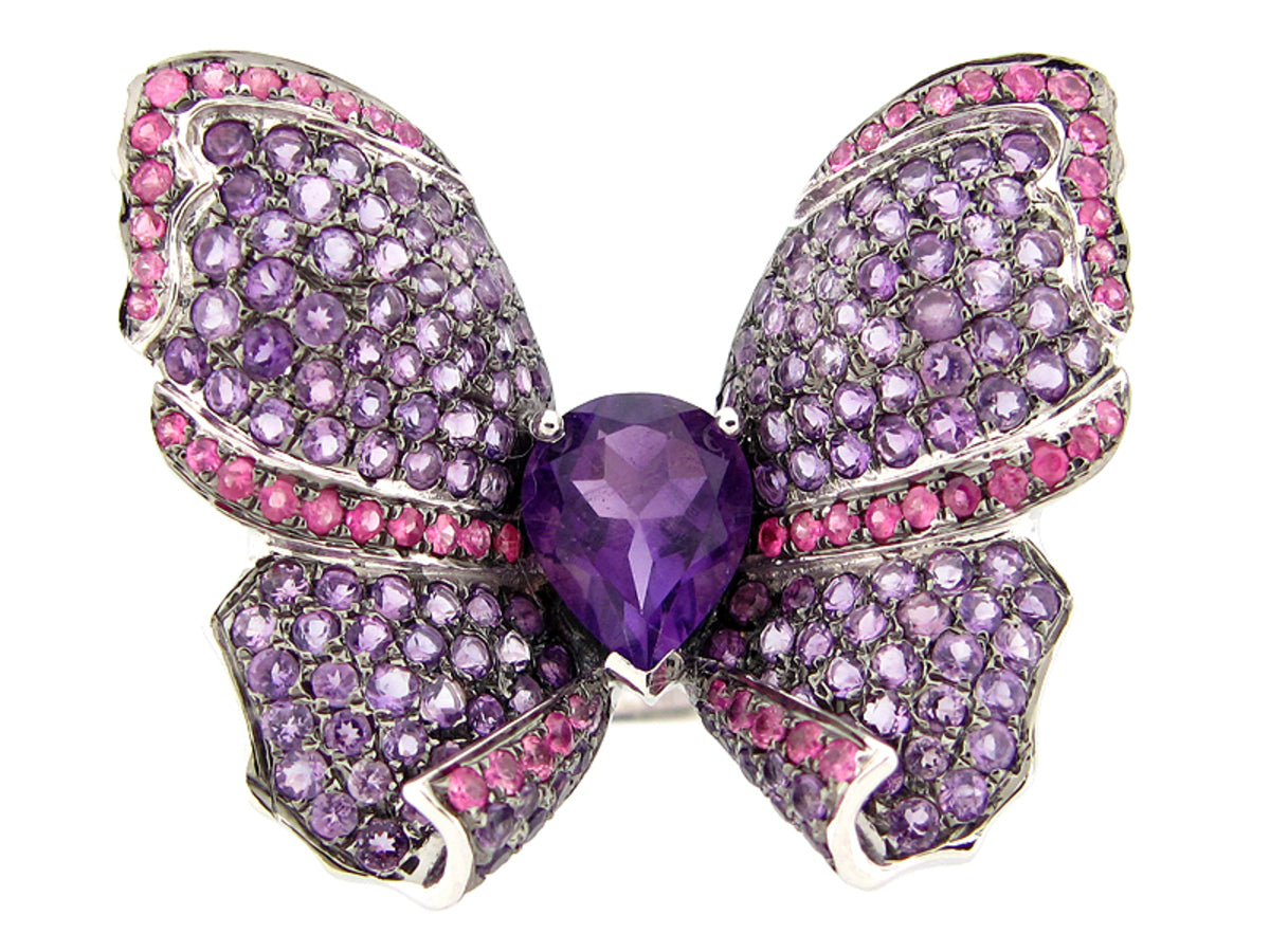 AMETHYST, PINK SAPPHIRE RING