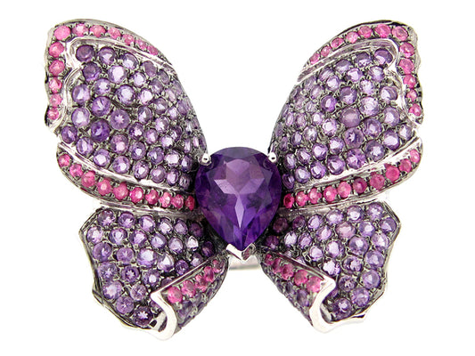 AMETHYST, PINK SAPPHIRE RING