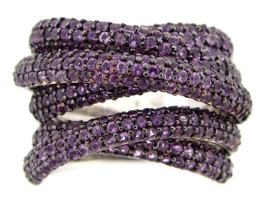 AMETHYST RING, SILVER (H)