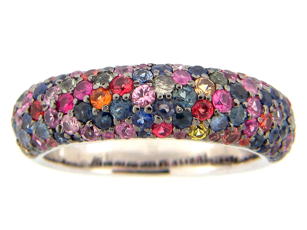 RAINBOW SAPPHIRE RING, SILVER (H/U)