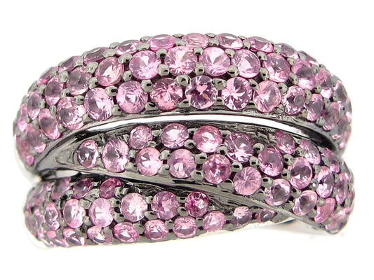 PINK SAPPHIRE RING, SILVER (H)
