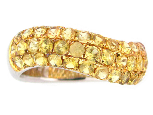 Yellow Sapphire Ring, Silver (H)
