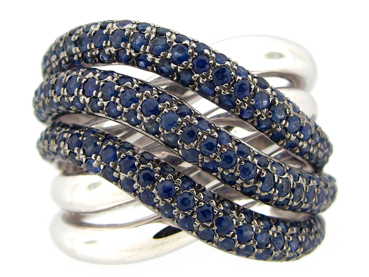 SAPPHIRE RING, SILVER (H)