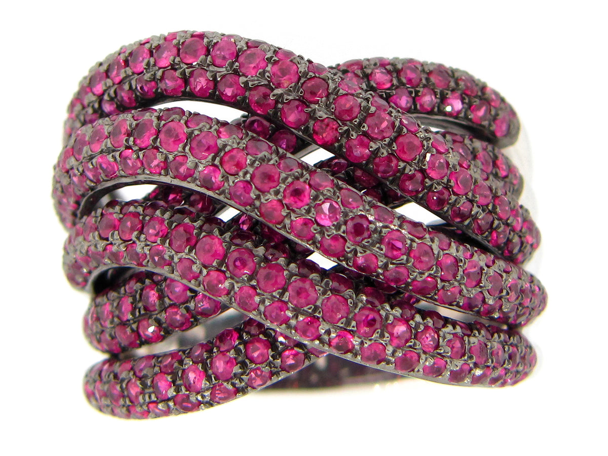 RUBY RING, SILVER (H)