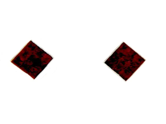 RUBY STUD EARRING, 18KW (H)